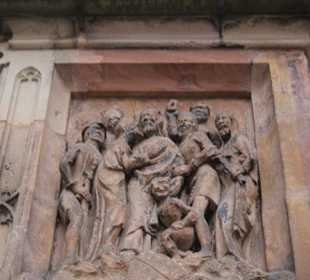 Epitaphe an der Außenwand