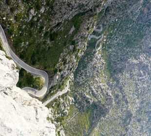 Rückfahrt auf der Serpentinenstraße