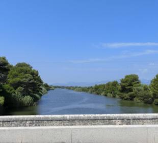 Kanal mit Blickrichtung Albufera-Nationalpark