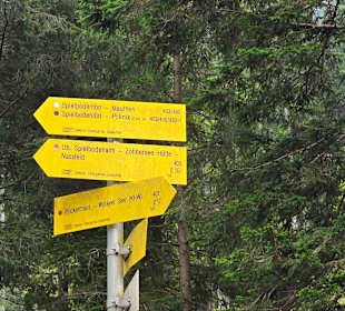 Wegweiser vor Ort