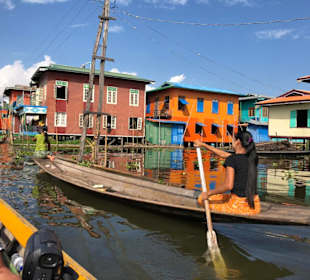 Fahrt durch die pfahlbauten