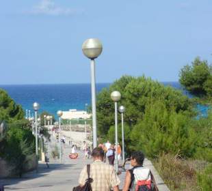 Promenadenansicht Richtung Strand