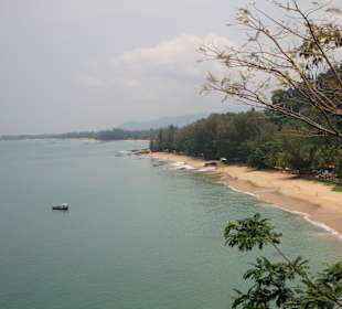 Blick vom View Point auf Sunset Beach