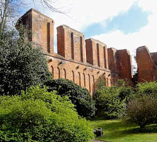 Die Ruine des Klosters Hude mit umgebendem Garten