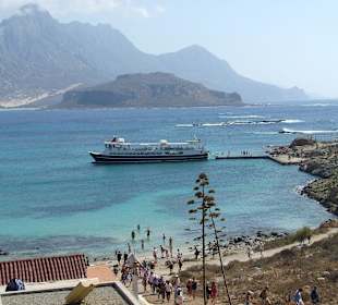 Widok na zatokę i  wyspę Balos