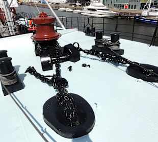 Das Ankerdeck des Schiffes