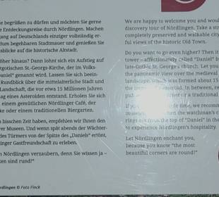 Touristischer Info-Point vor dem Baldinger Tor