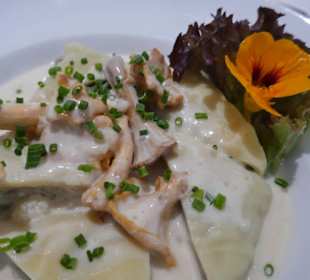 Maultaschen mit Pfifferlingen