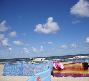 Sehr gut besuchter Strand