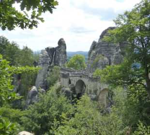 Blick zur Basteibrücke