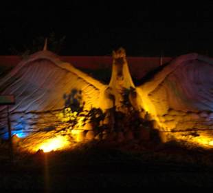 Fliegendes Pferd aus Sand