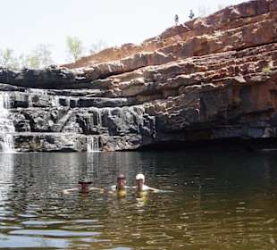 Erfrischung in der Bell Gorge
