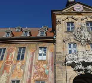 Das Alte Rathaus von Bamberg über der Regnitz
