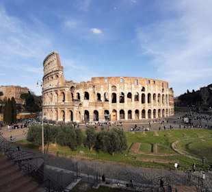Erhaben steht das Kolosseum auf dem Platz