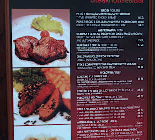 Grande Grill Menu
