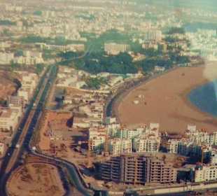 Blicke von der alten Kasbah auf das neue Agadir