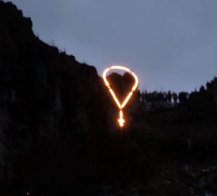 Abbrennen der Bergfeuer