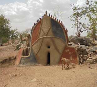 Kamin in Dorf im Norden