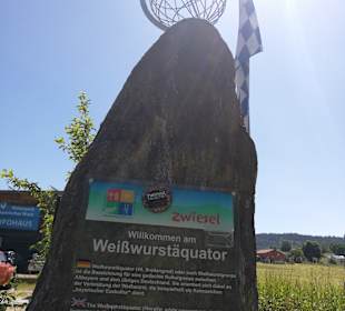 Weißwurstäquator Denkmal Zwiesel