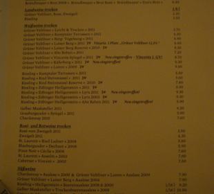 Weinkarte glasweise (1/8)
