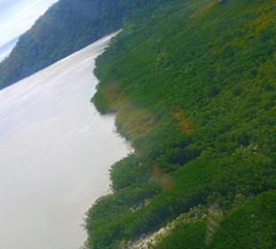 Blick aus dem Hubschrauber