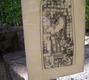 Zeichnerische Erklärung zu einer Stele