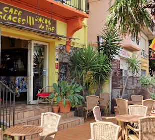 Cafés in der Altstadt von Cerbère 