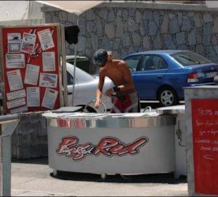 Verkaufsstand im Hafen