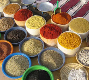auf dem Gewürzbasar in Agadir