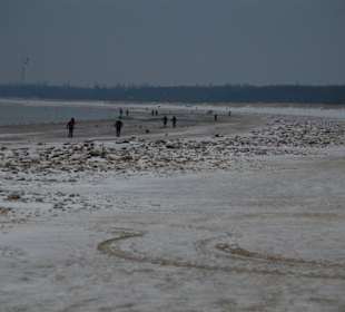 Winterliches Strandleben