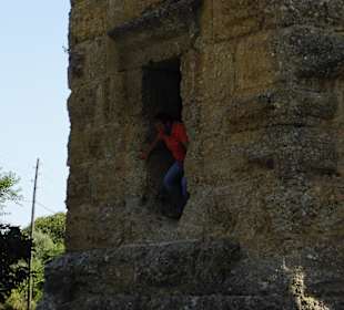 Unser Reiseführer spielt den Pausenclown