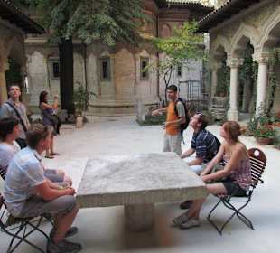 The inner court of Stavropoleos Church.