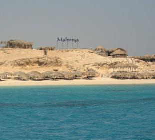 Insel Mahmya vom Boot aus