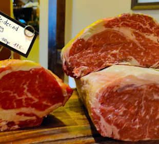 Auswahl frischer Steaks