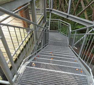 Treppenabgang am Ende des Pfades