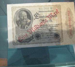 Reichsbanknote mit Aufdruck 1922