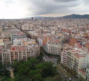 Aussicht auf die Stadt von der Sagrada Familia