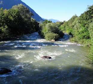 Blick auf das Wildwasser der Talfer