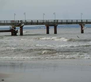 Die Seebrücke, die man vom Zimmer sah