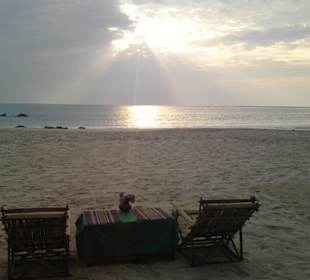 Sonnenuntergang vom Lokal aus