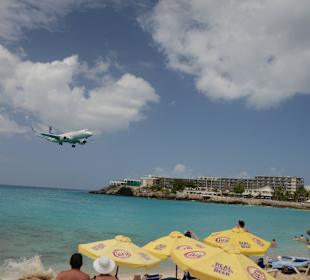 Ankommendes Flugzeug