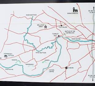 Karte der großen Grabanlagen im Boyne-Tal
