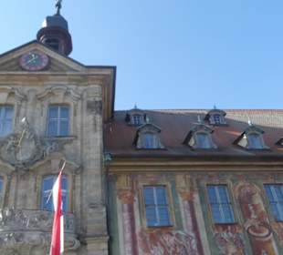 Das Alte Rathaus von Bamberg über der Regnitz