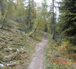 Weg vom Gömajoch zur Göma Hütte