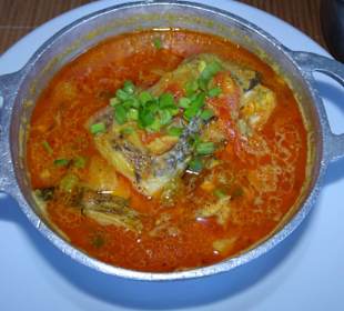 Fisch-Cari im Restaurant L´Eté Indien