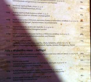 Cepin Getränke- und Speisenkarte