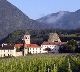 Das Kloster mit Blick aus den Weinbergen