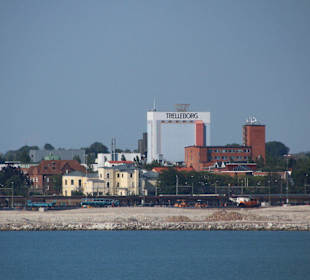 Fahrt in den Fährhafen von Trelleborg