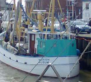 Fischkuter bei Ebbe
