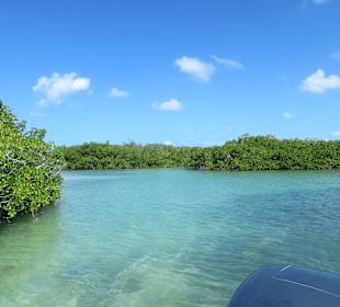 Wir besuchen unterwegs eine schöne Lagune